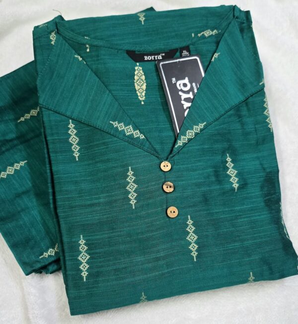 zorra dark green buddha cotton kurti (copy)