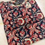 black with red kurti