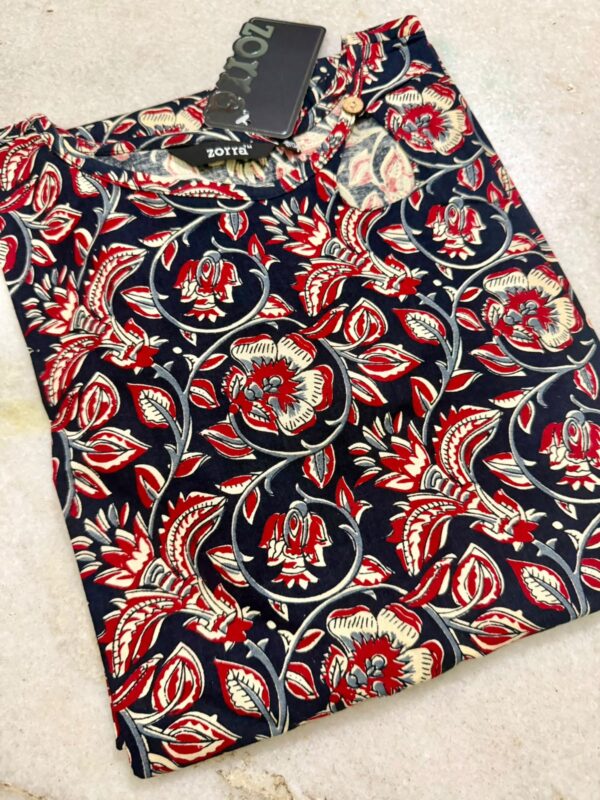 black with red kurti