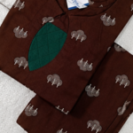Brown contrast patch kurti