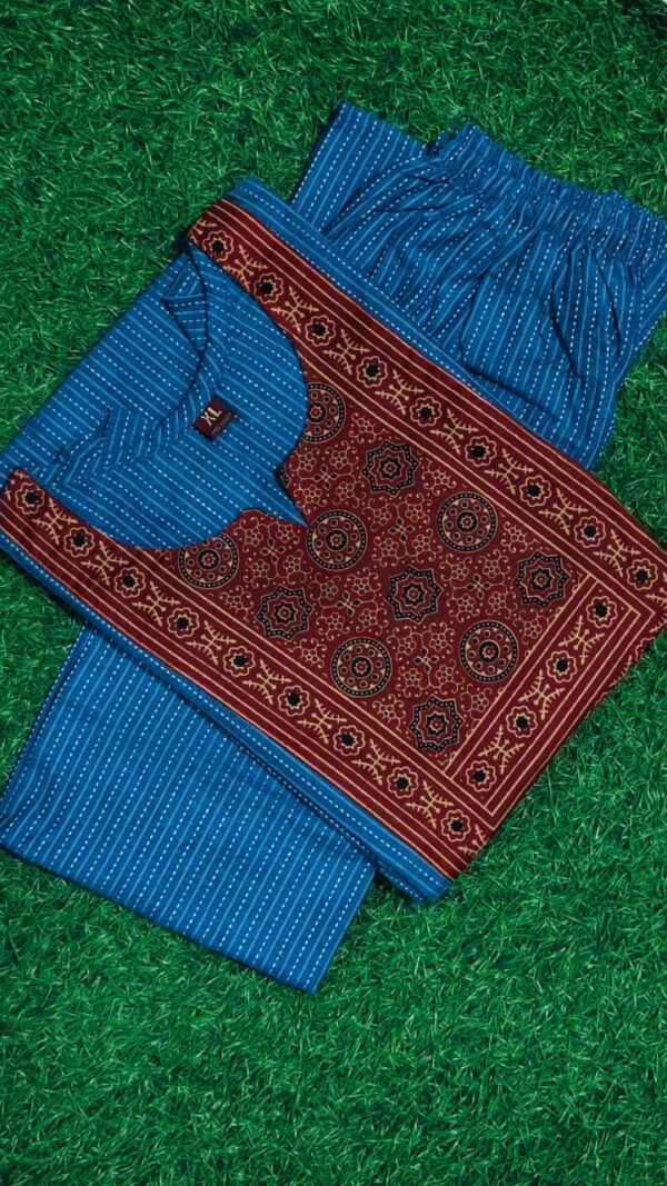 Royal Blue  ✨ Katha Cotton Top & Palazzo Set ✨