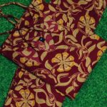maroon floral hand block print co ord set