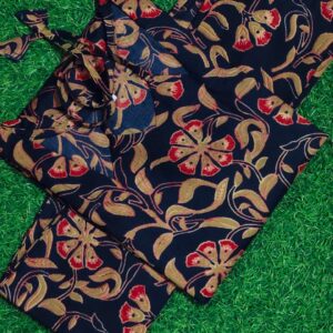 wine floral print co ord set with tie up neck
