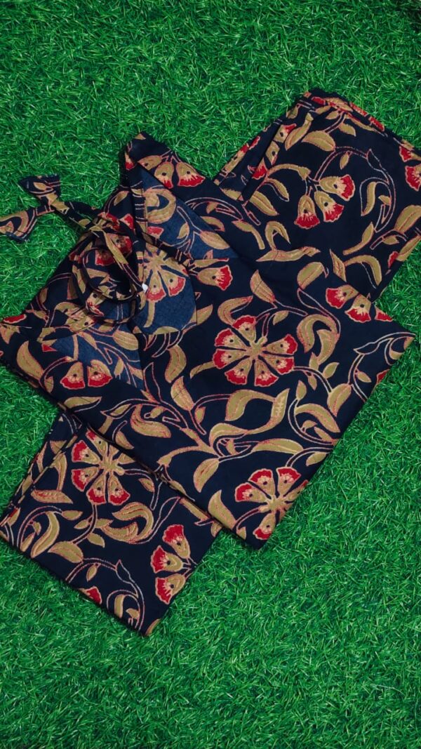 wine floral print co ord set with tie up neck