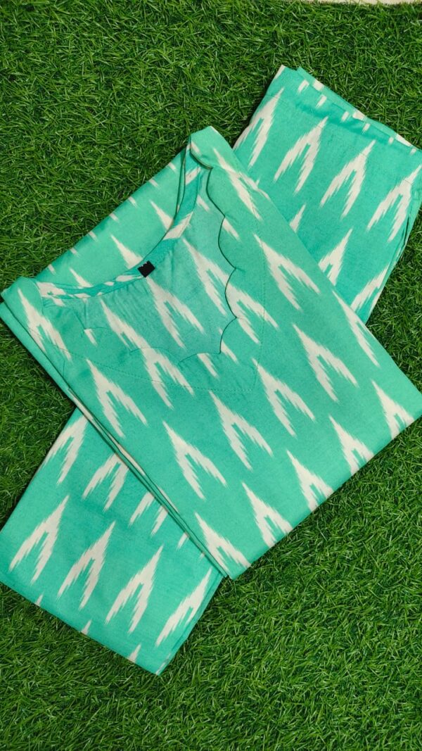 mint green ikat print co ord set