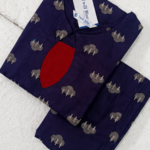navy blue contrast patch kurti