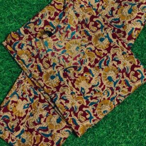 plum floral hand block print co ord set