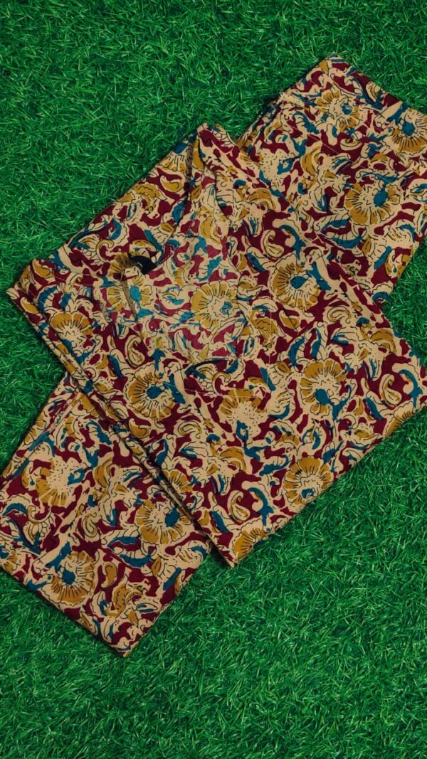 plum floral hand block print co ord set