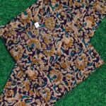 plum floral hand block print co ord set