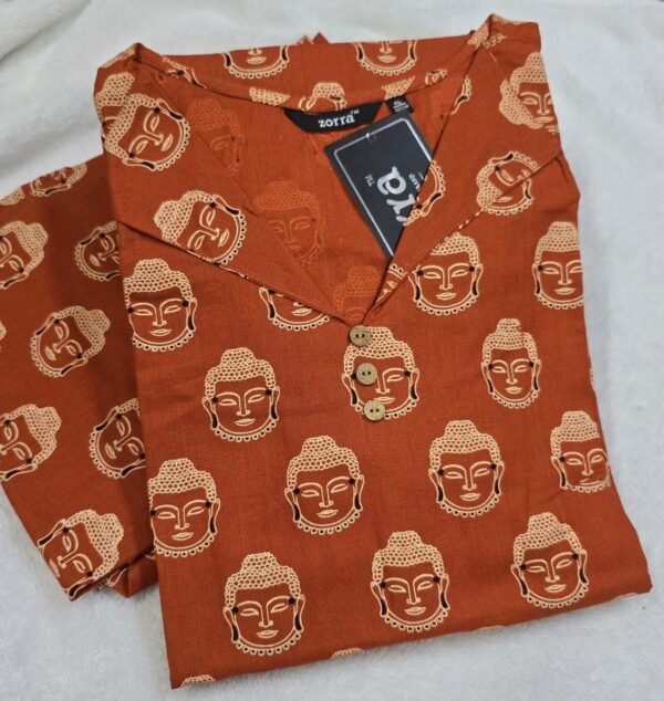 Zorra Rust Buddha cotton Kurti