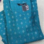 red printed berlin silk side open kurti with pocket