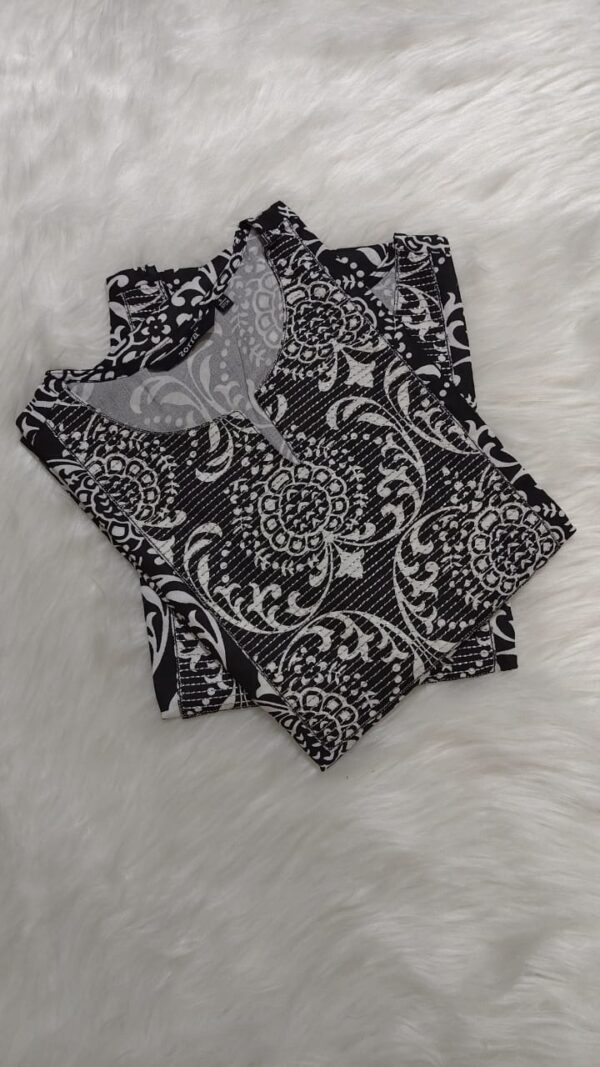 Black Floral Border Kurti – Vatican Fabric